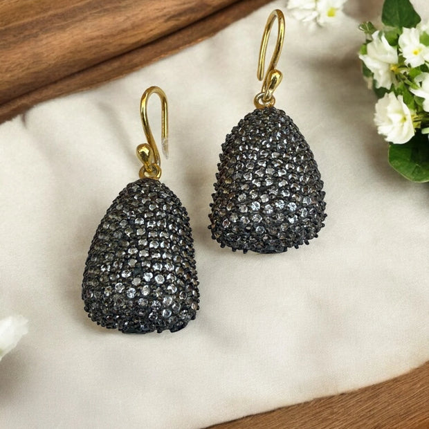 Dew drop Dahlia topaz petal earrings