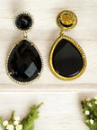 Midnight dahlia Black dangle earrings