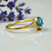 Round Cut Natural Blue Topaz Art Deco Ring RG-GM-BT-SL-030