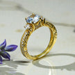 Round Cut Natural Blue Topaz Art Deco Ring RG-GM-BT-SL-029