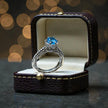 Natural Blue Topaz Art Deco  Ring RG-GM-BT-SL-032