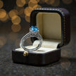 Natural Blue Topaz Art Deco  Ring RG-GM-BT-SL-032