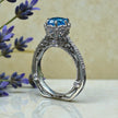 Natural Blue Topaz Art Deco  Ring RG-GM-BT-SL-032