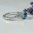 Natural Blue Topaz Art Deco  Ring RG-GM-BT-SL-032