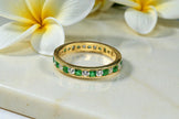 Emerald Moissanite Eternity Band