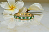 Emerald Moissanite Eternity Band