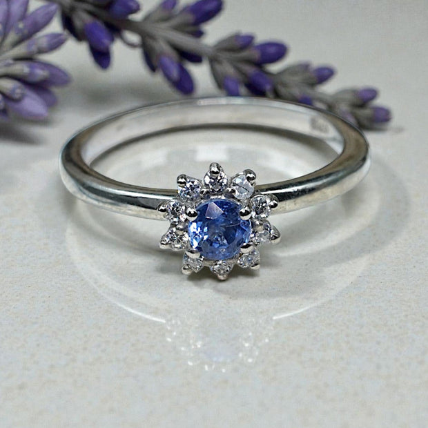Natural Blue Topaz Art Deco  Ring RG-GM-BT-SL-033