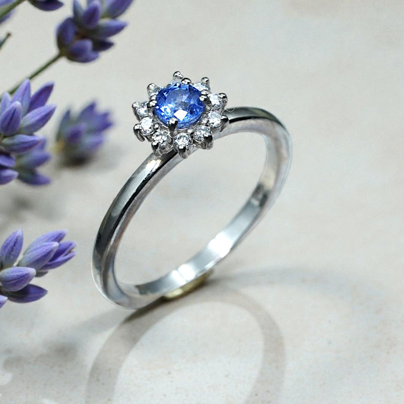Natural Blue Topaz Art Deco  Ring RG-GM-BT-SL-033