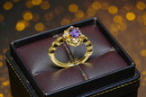 Oval Cut Natural Lavender Amethyst Bridal Ring RG-SL-GM-AT-001