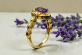 Oval Cut Natural Lavender Amethyst Bridal Ring RG-SL-GM-AT-001