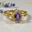 Oval Cut Natural Lavender Amethyst Bridal Ring RG-SL-GM-AT-001