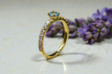 Natural Blue Topaz Dainty Ring RG-GM-BT-SL-034