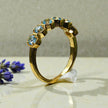 Round Cut Natural Blue Topaz Eternity Band RG-GM-BT-SL-036