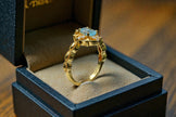 Oval Cut Natural Blue Topaz Bridal Ring RG-SL-GM-BT-002