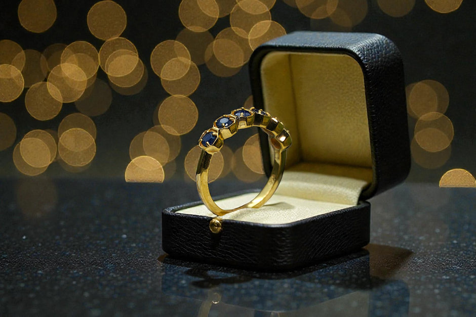 Round Cut Natural Blue Sapphire Eternity Band RG-GM-BS-SL-038