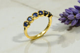 Round Cut Natural Blue Sapphire Eternity Band RG-GM-BS-SL-038