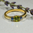 Natural Peridot Trinity ring RG-GM-PD-SL-035