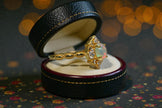 Oval Cut Natural opal Bridal Ring RG-SL-GM-OP-003