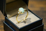 Oval Cut Natural opal Bridal Ring RG-SL-GM-OP-004