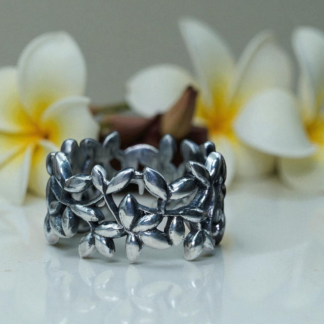 Nature Inspired 925 Sterling Silver Ring Band RG-OX-SL-009