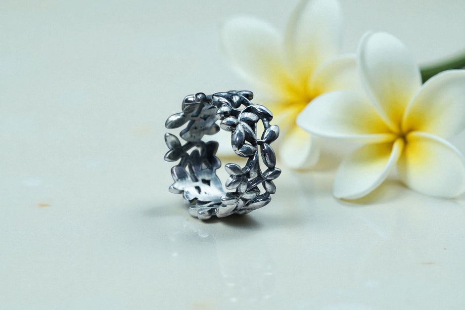 Nature Inspired 925 Sterling Silver Ring Band RG-OX-SL-009