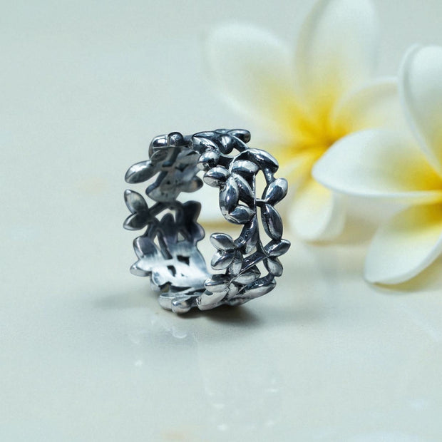 Nature Inspired 925 Sterling Silver Ring Band RG-OX-SL-009