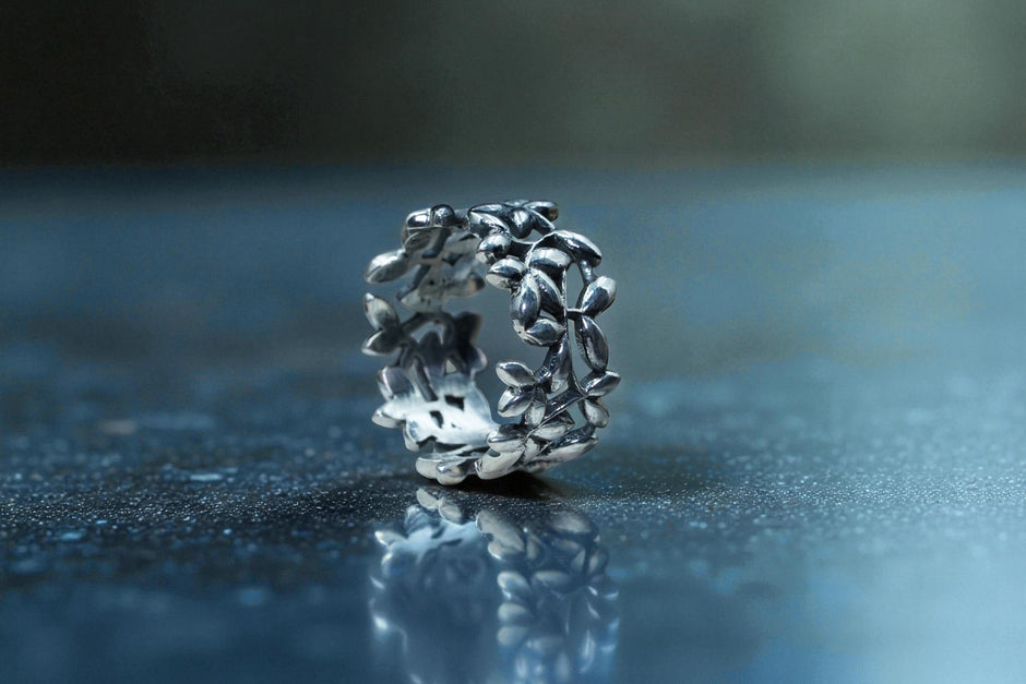 Nature Inspired 925 Sterling Silver Ring Band RG-OX-SL-009