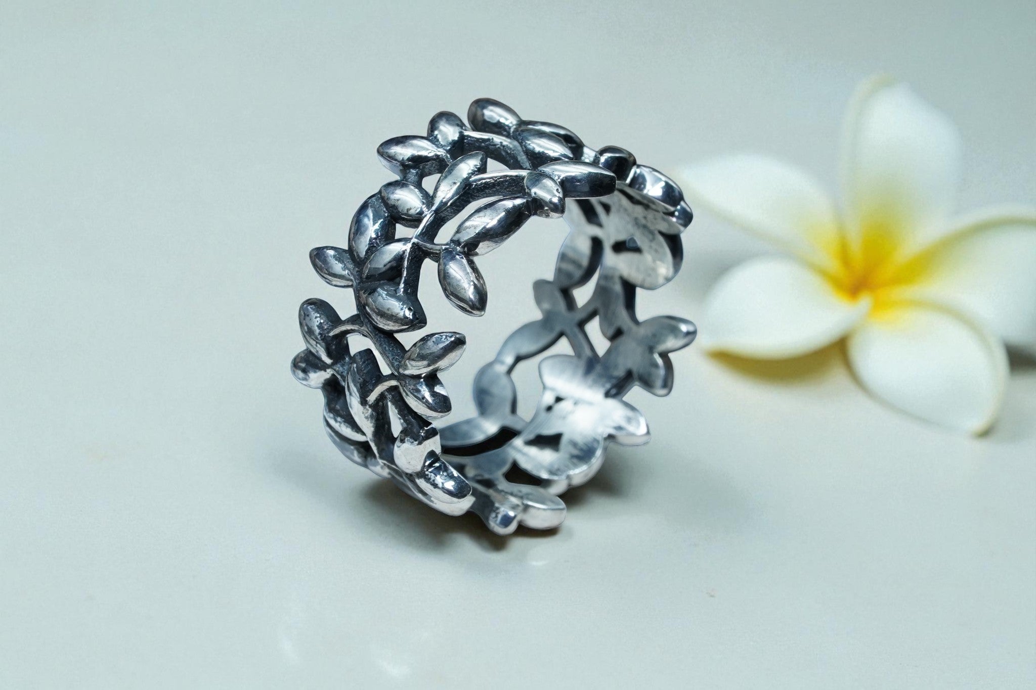 Nature Inspired 925 Sterling Silver Ring Band RG-OX-SL-009