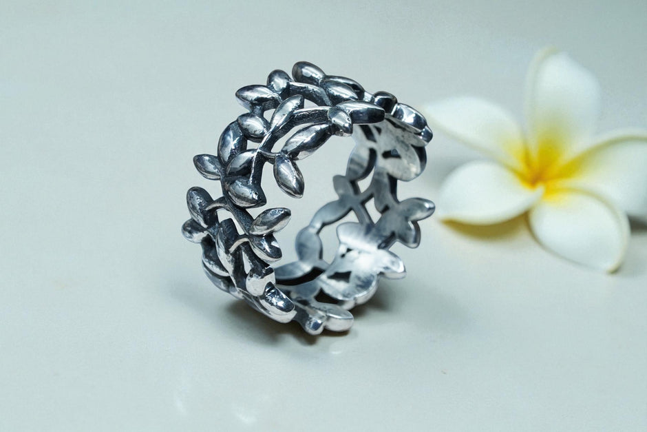 Nature Inspired 925 Sterling Silver Ring Band RG-OX-SL-009
