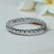 Beaded Eternity 925 sterling silver Ring  Band RG-OX-SL-011