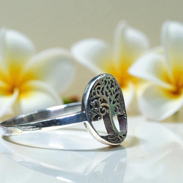 925 sterling silver tree of life ring  RG-OX-SL-013