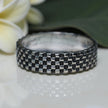 Checker Board 925 sterling silver Ring  Band RG-OX-SL-015