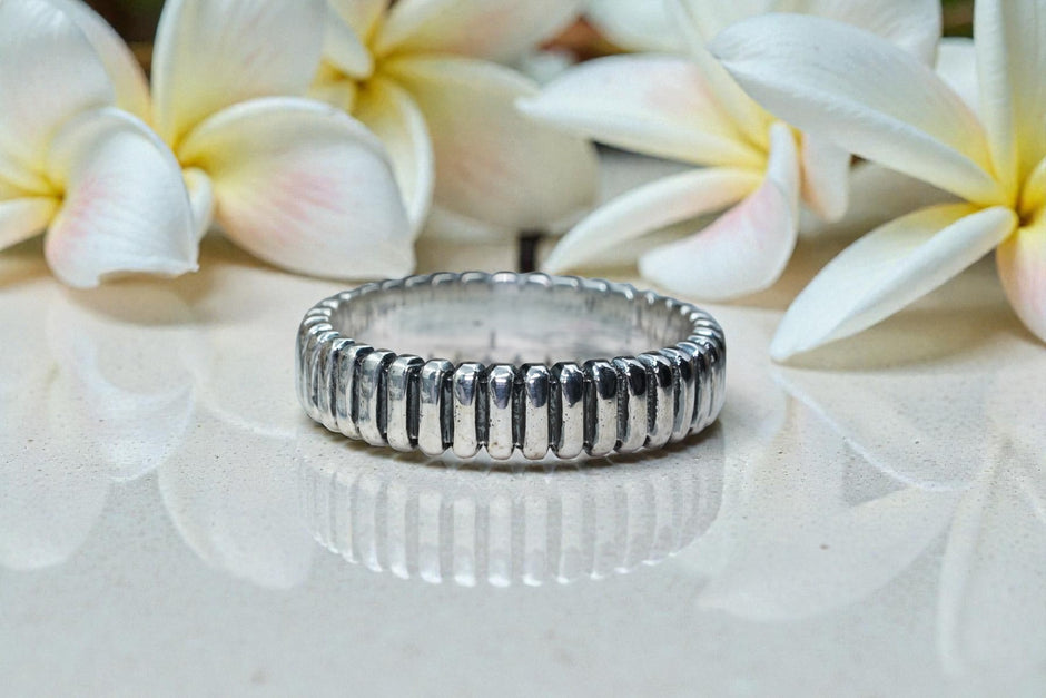 Textured 925 Sterling Silver Ring Band RG-OX-SL-017