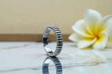 Textured 925 Sterling Silver Ring Band RG-OX-SL-017
