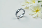 Textured 925 Sterling Silver Ring Band RG-OX-SL-017