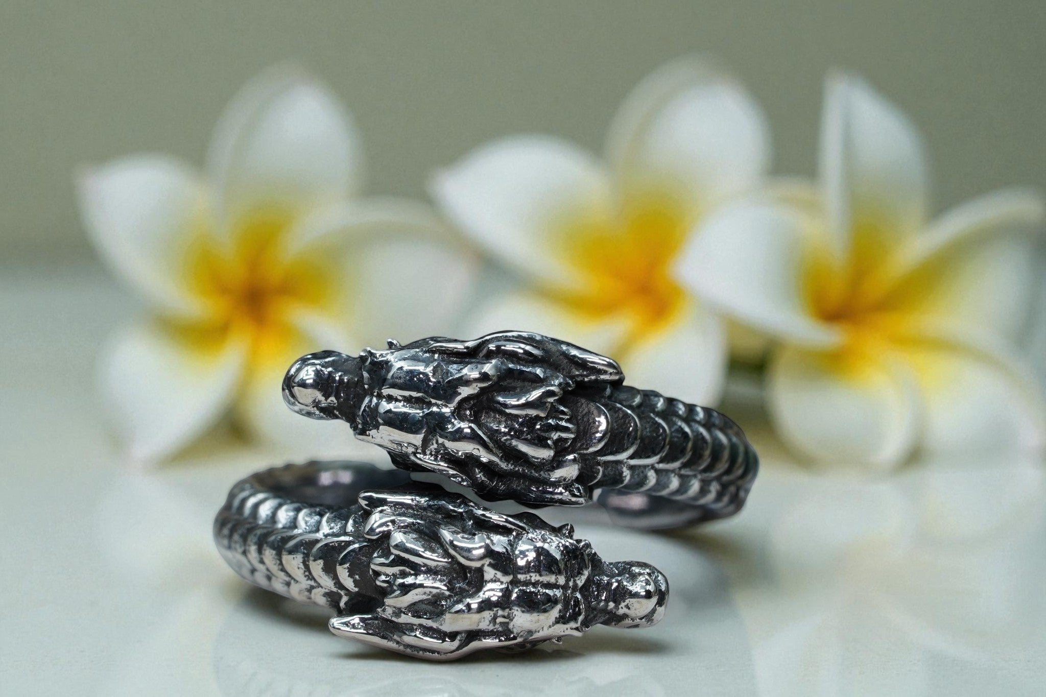 925 sterling silver ring double dragon RG-OX-SL-020