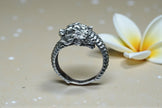 925 sterling silver ring double dragon RG-OX-SL-020