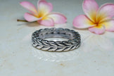 Forever Minimalist Wheat Motif 925 Sterling Silver Ring Band RG-OX-SL-021