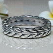 Forever Minimalist Wheat Motif 925 Sterling Silver Ring Band RG-OX-SL-021