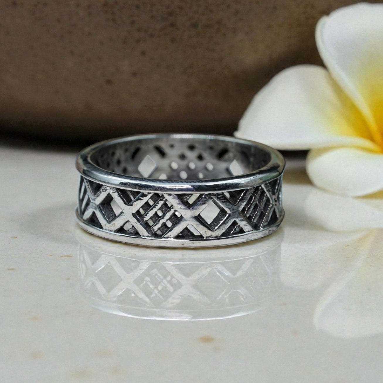 925 sterling silver Textured Ring Band RG-OX-SL-022