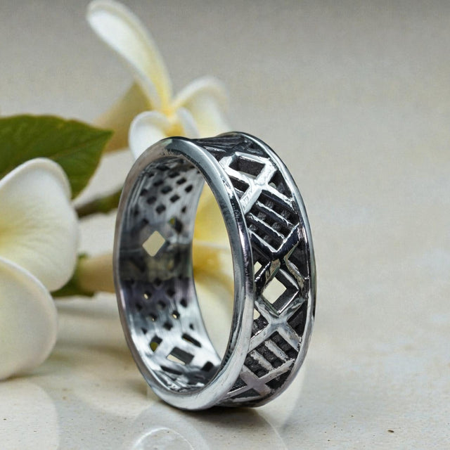 925 sterling silver Textured Ring Band RG-OX-SL-022