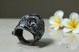 925 sterling silver warrior face ring RG-OX-SL-026