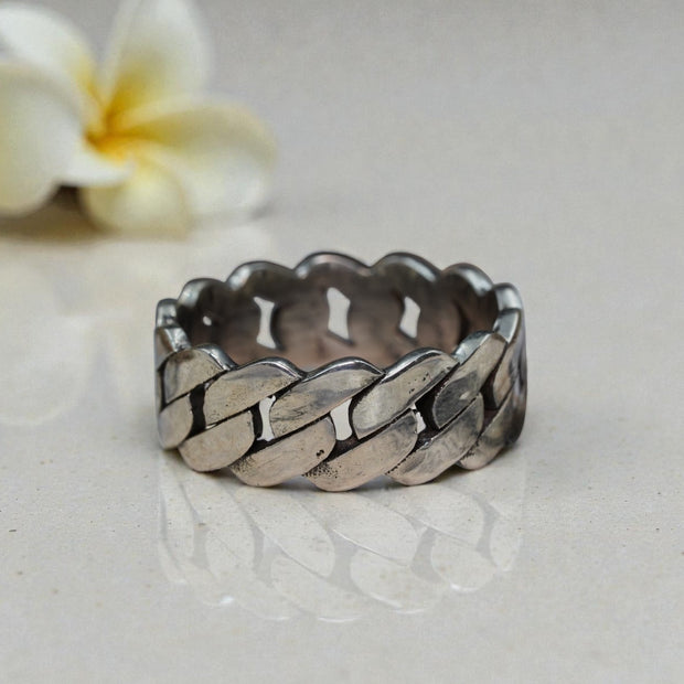 Oxidised Sterling Silver Ring Band RG-OX-SL-027