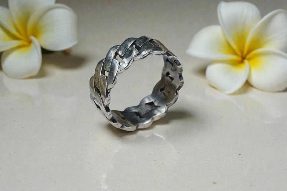 Oxidised Sterling Silver Ring Band RG-OX-SL-027