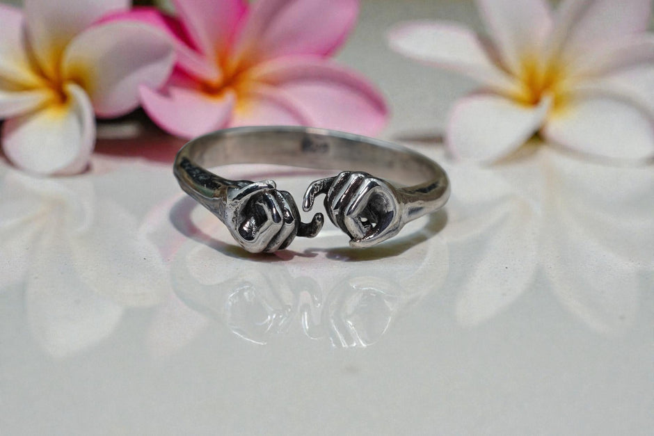 925 sterling silver pinky promise ring RG-OX-SL-029