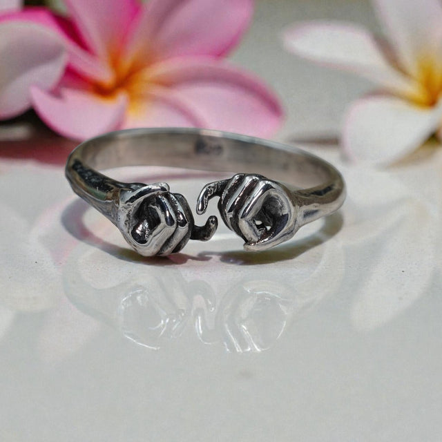 925 sterling silver pinky promise ring RG-OX-SL-029