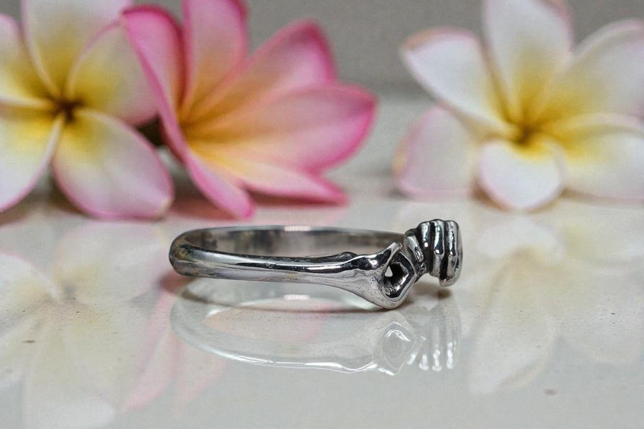925 sterling silver pinky promise ring RG-OX-SL-029