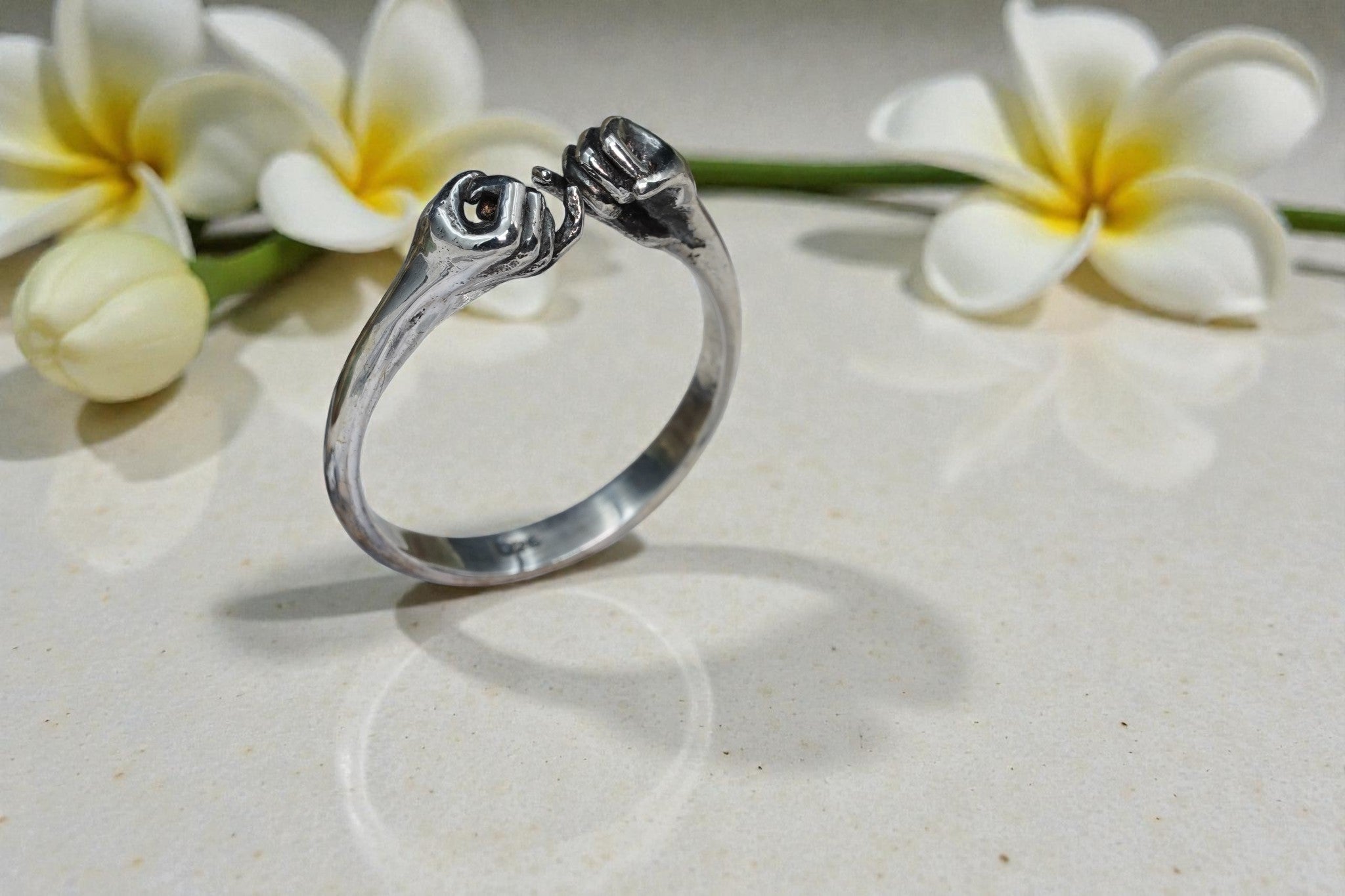925 sterling silver pinky promise ring RG-OX-SL-029