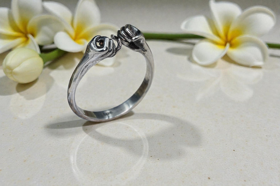 925 sterling silver pinky promise ring RG-OX-SL-029