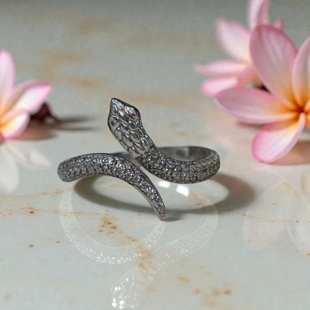 925 sterling silver snake wrap ring RG-OX-SL-031